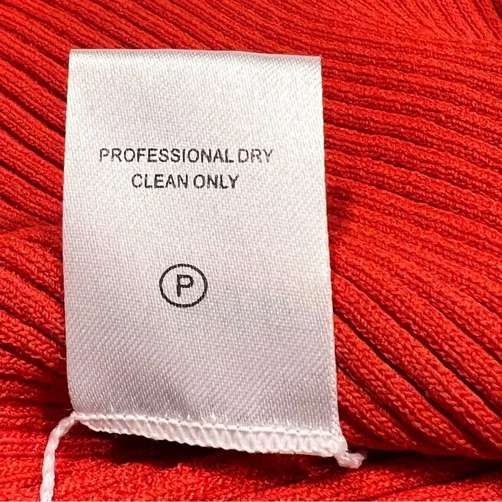 STAUD Color Block Ribbed Knit V-Neck Cargo Cardigan Sweater Sz-M - Picture 9 of 9